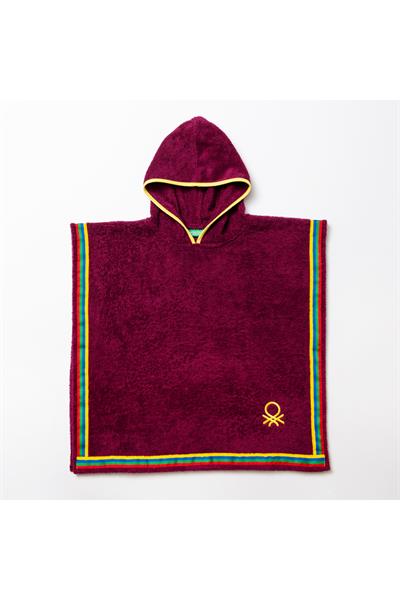 Be-0818-Pr  %100 Pamuk Mor 65X65 Cm Çocuk Panço Havlu