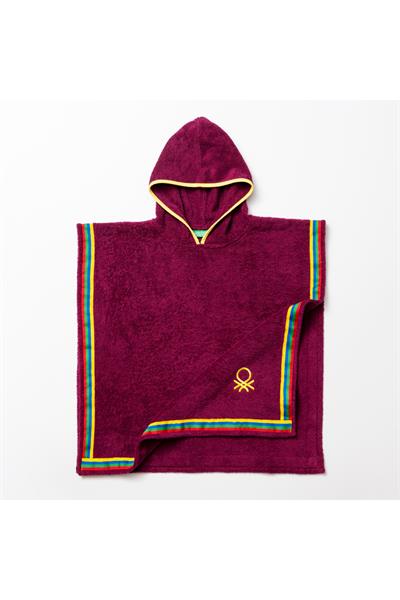 Be-0818-Pr  %100 Pamuk Mor 65X65 Cm Çocuk Panço Havlu