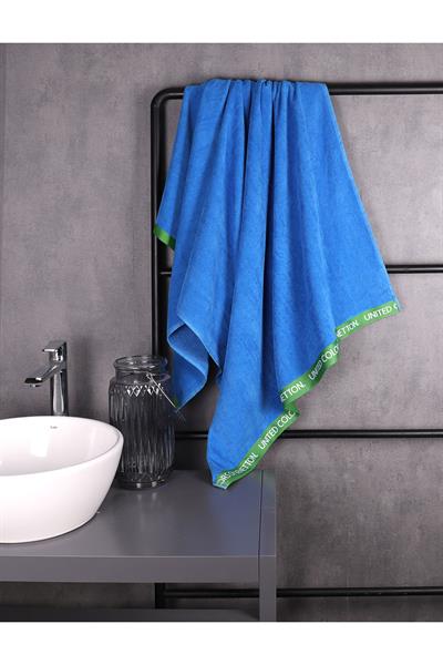 Be-0823-Bl  %100 Pamuk Mavi 90X160 Cm Plaj Havlusu