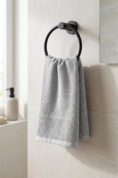 Be-0828-Gy  %100 Pamuk Gri 50X90 Cm El Havlusu