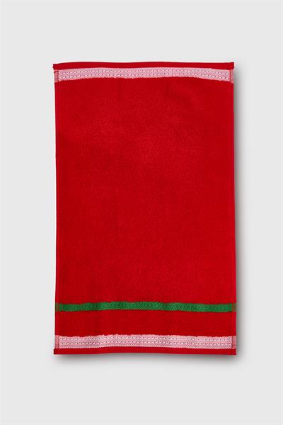 Be-0832St-Rd  %100 Pamuk Kırmızı 3 Lü Set, 30X50 Cm, 50X90 Cm, 90X150 Cm Havlu Seti