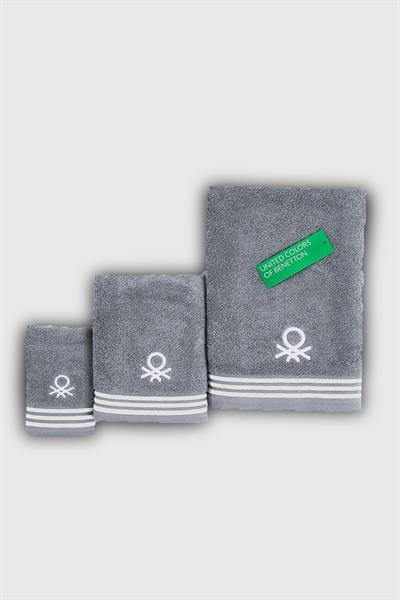 Be-0840St-Gy  %100 Pamuk Gri 3 Lü Set, 30X50 Cm, 50X90 Cm, 70X140 Cm Havlu Seti