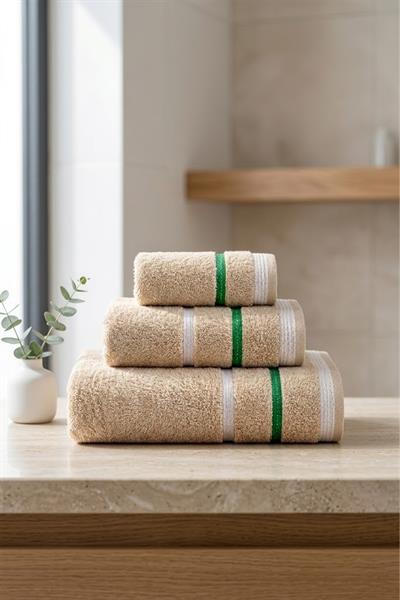 Be-0927-Bg  %100 Pamuk Bej 70X140 Cm Banyo Havlusu