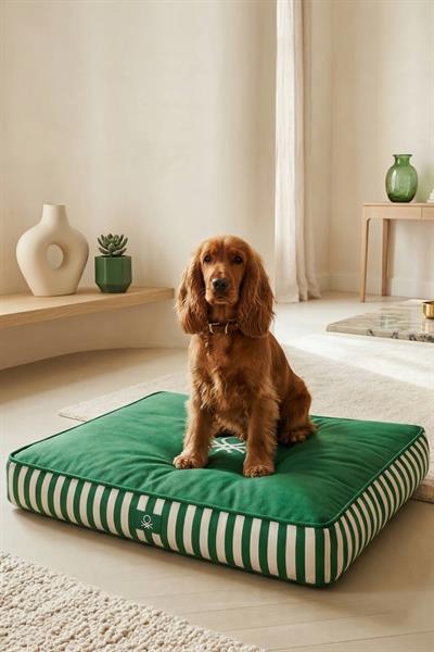 BE-1437 Kedi & Köpek Yatağı YEŞİL ÇİZGİLİ 100 x70cm