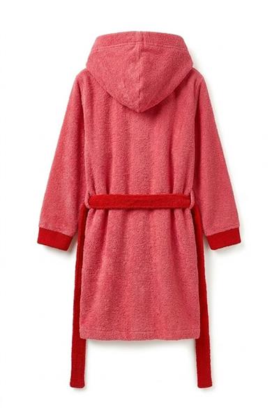 Be-2813-Pnk  %100 Pamuk Pembe 65X65 Cm Çocuk Bornozu