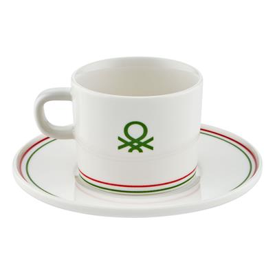 Benetton Seramik Çok Renkli 2 li Nescafe 4 Parça  Fincanı Takımı