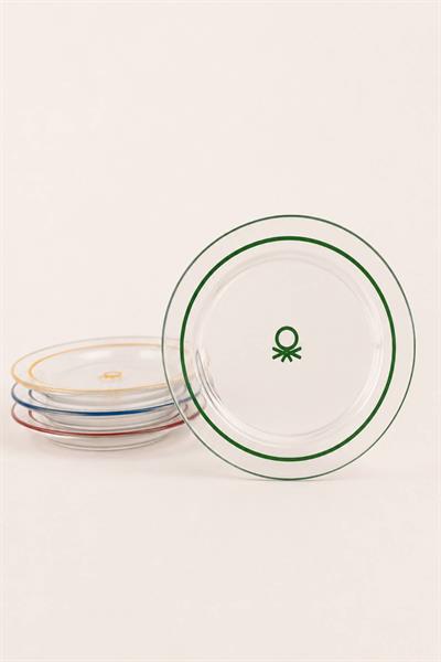 Be-Kct0037  Cam Çok Renkli Tabak Takımı