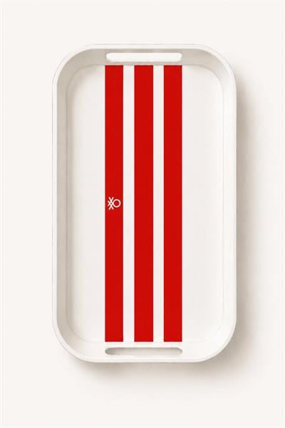 Be-Kct64-K  Melamine Kırmızı 19*33 Cm Servis Tepsisi