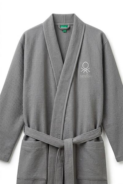 Be-Wfb007-Dgy  %100 Pamuk Koyu Gri  Bornoz