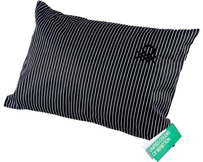 Benetton 100% Pamuk 35*50 Cm Çizgili Kırlent Dolu Siyah Çizgili