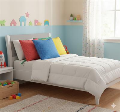 Benetton 100% Pamuk 45*45 Cm Çizgili Kırlent Dolu Sarı Çizgili
