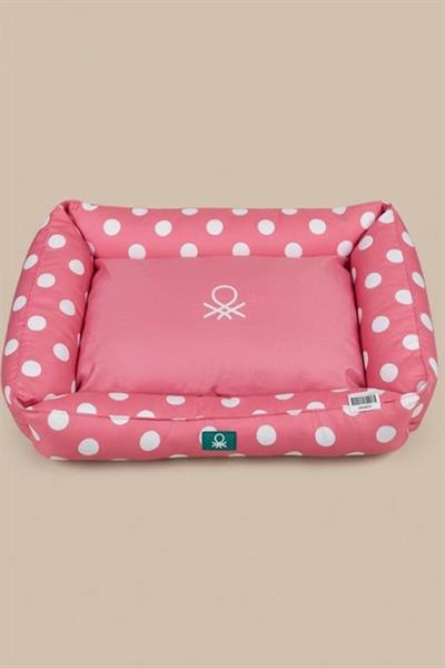 BNT-B2511-A Kedi & Köpek Yatağı  PUANTİYELİ PEMBE 60x40 cm