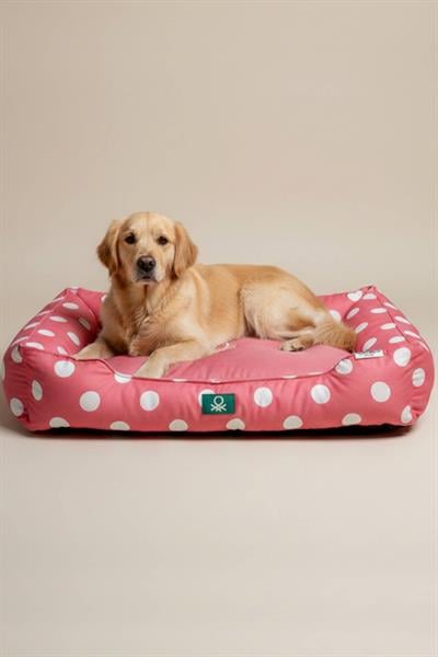 BNT-B2511-B Kedi & Köpek Yatağı  PUANTİYELİ PEMBE 70x50 cm