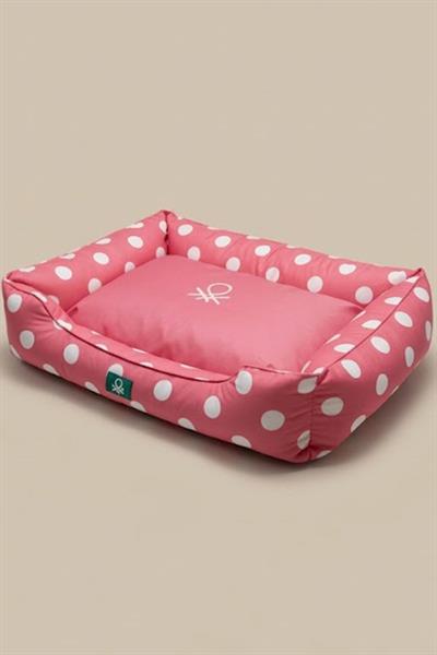 BNT-B2511-D Kedi & Köpek Yatağı  PUANTİYELİ PEMBE 100x70 cm