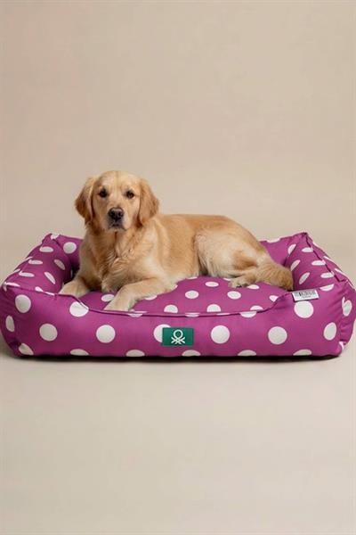BNT-B2513-D Kedi & Köpek Yatağı  Puantiyeli MOR 100x70 cm