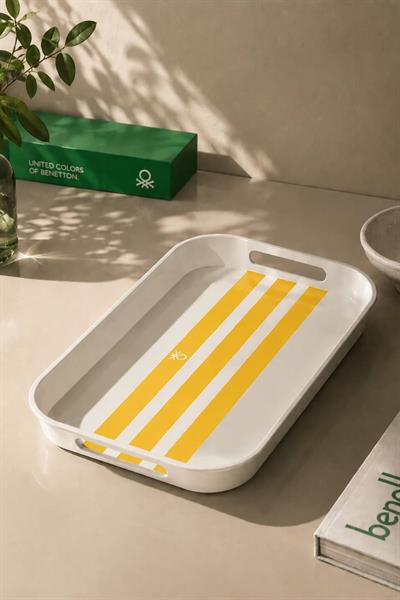 E-Kct64-S  Melamine Sarı 19*33 Cm Servis Tepsisi