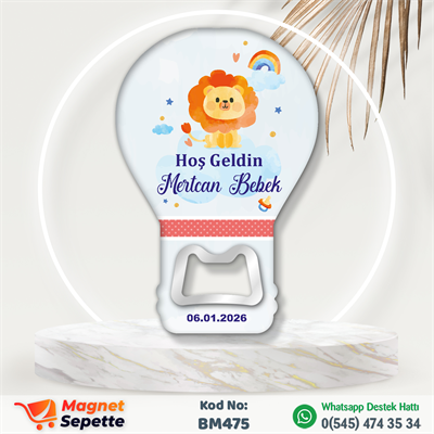 Aslanlı Hoş Geldin Bebek Magnet