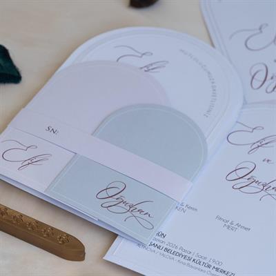 Lale Temalı Oval Boho Davetiye