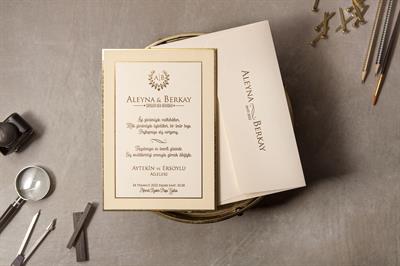 Lüks Tasarımlı İklim Wedding Davetiye