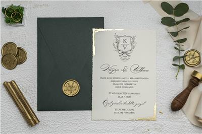 Mühürlü ve Yaldız Detaylı Davetiye