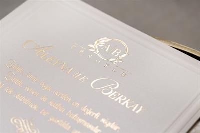 Özel Dokulu Vip Düğün Davetiyesi