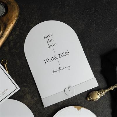 Siyah Gold Oval Boho Davetiye