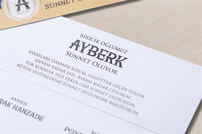 Yatay Diktörtgen Sünnet Davetiyesi