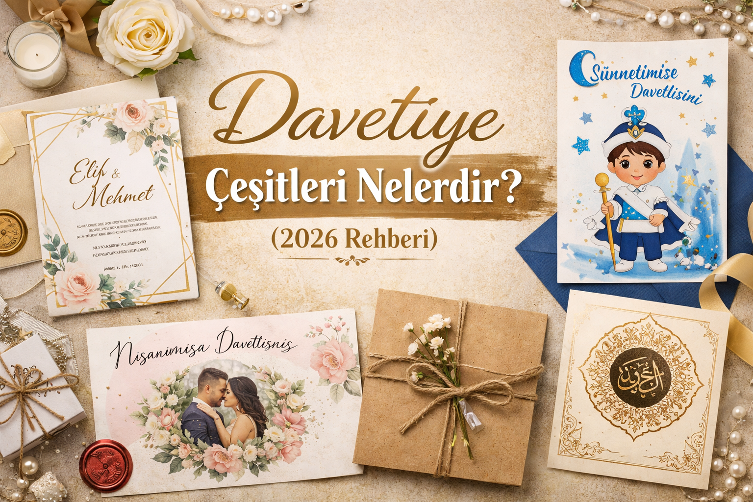 davetiye çeşitleri nelerdir düğün nişan sünnet ve özel gün davetiye modelleri