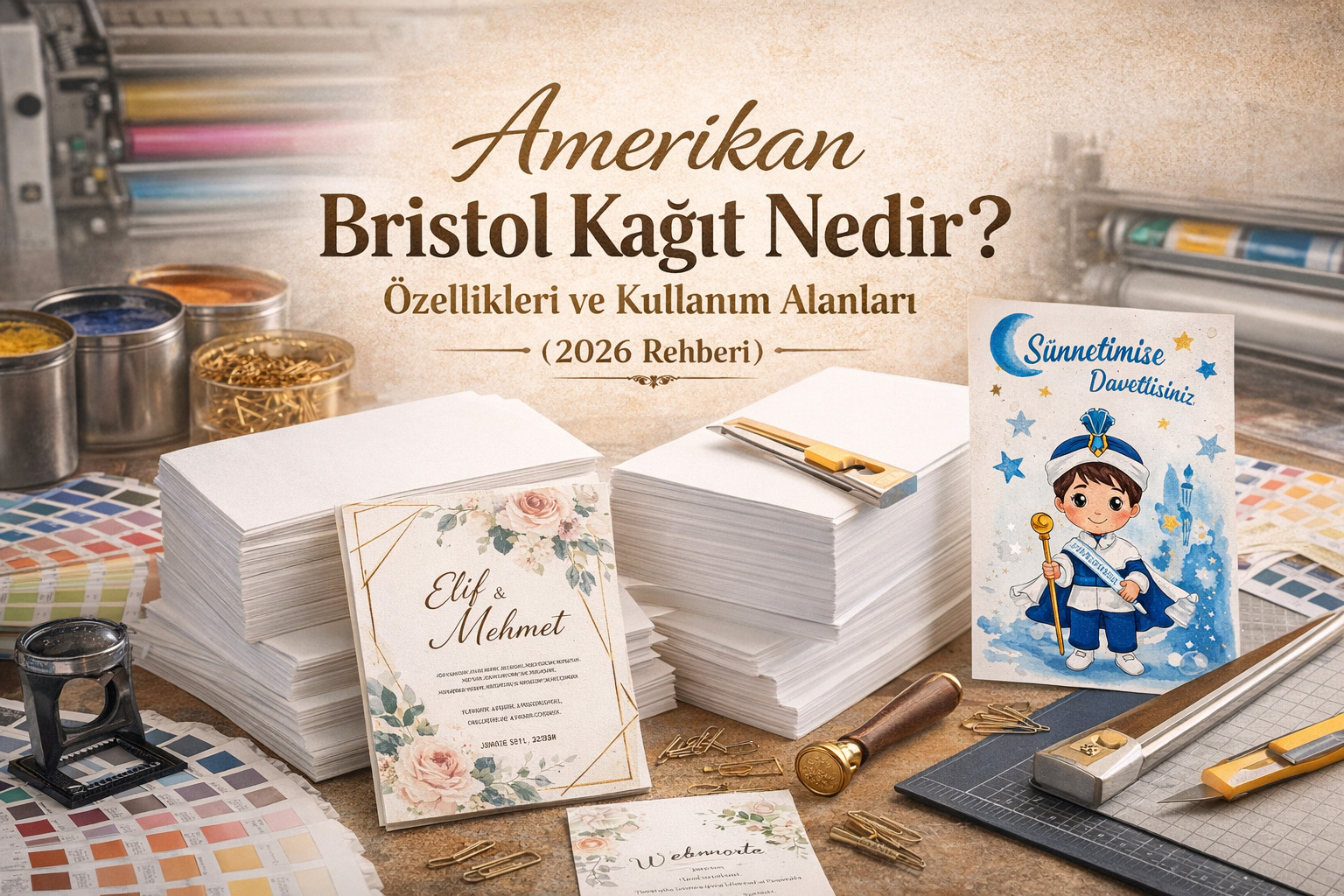 amerikan bristol kağıt nedir davetiye baskı kağıdı özellikleri