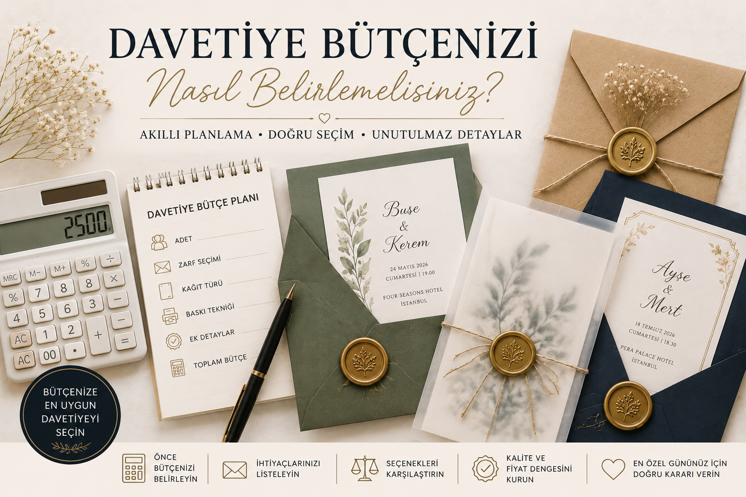 Düğün Davetiyesi,Bütçe Planlama,Davet Tasarımı