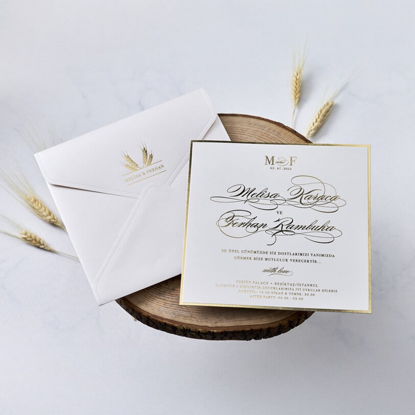Kare Düğün Davetiyeleri