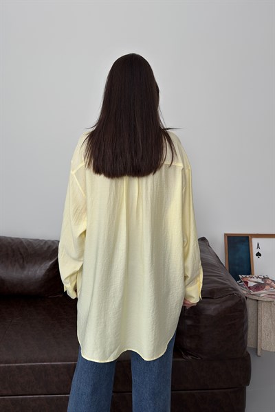 Asel Oversize Gömlek Sarı