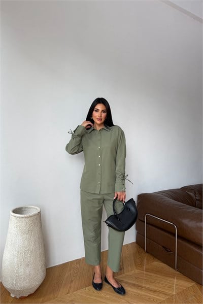 Gabardin Pantolon Haki