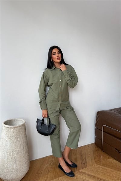 Gabardin Pantolon Haki