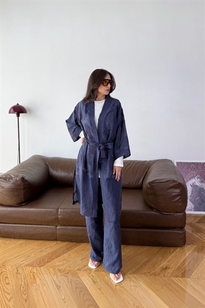 Kimono Pantolon Takım Lacivert