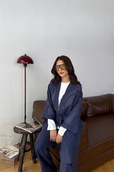 Kimono Pantolon Takım Lacivert