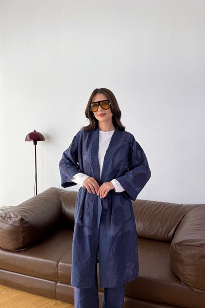 Kimono Pantolon Takım Lacivert