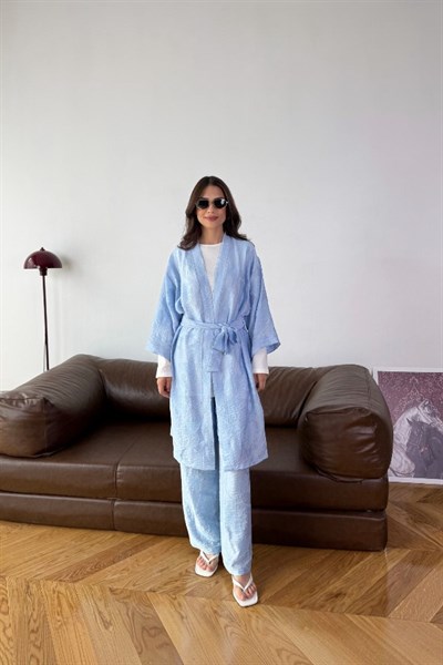 Kimono Pantolon Takım Mavi
