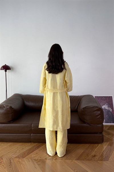 Kimono Pantolon Takım Sarı