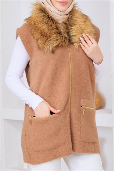 Kürklü Angora Yelek Bisküvi