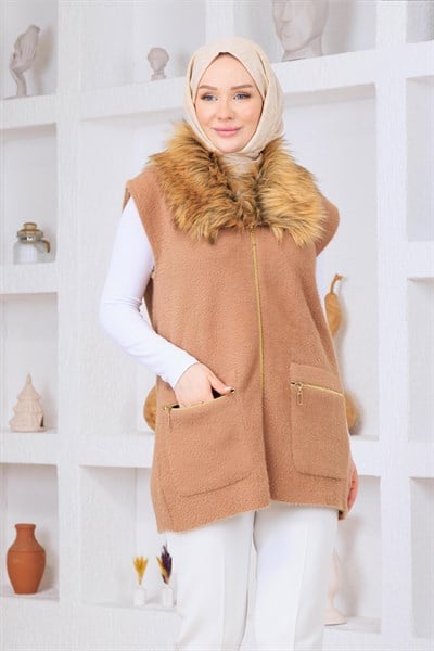 Kürklü Angora Yelek Bisküvi