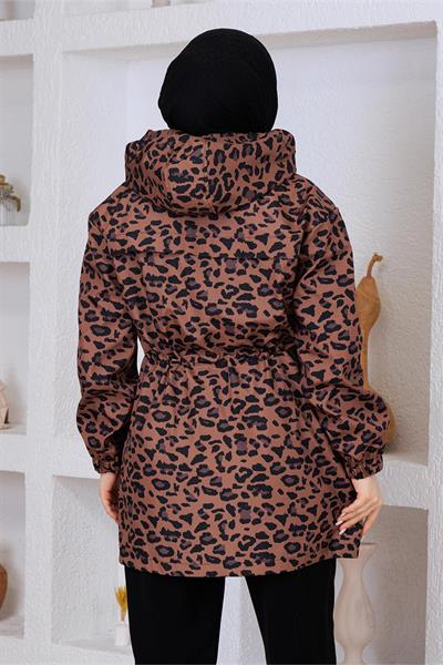 Leopar Yağmurluk Kahverengi