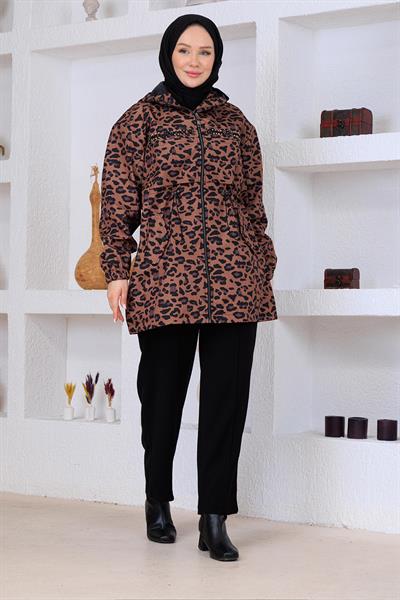 Leopar Yağmurluk Kahverengi