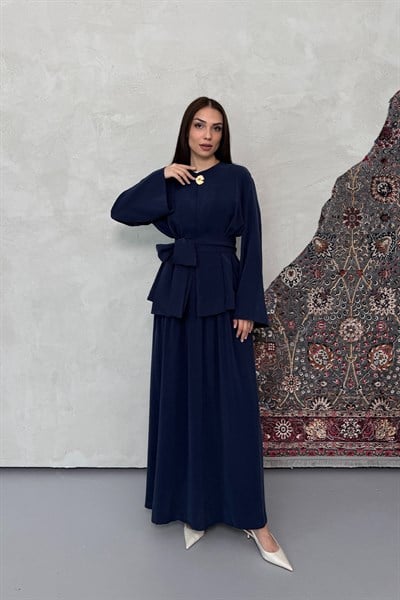 Nazen Broş Takım Lacivert