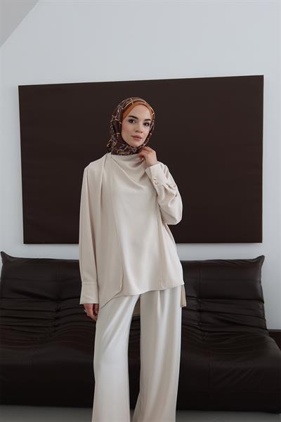 Şal Yaka Pantolon Takım Taş