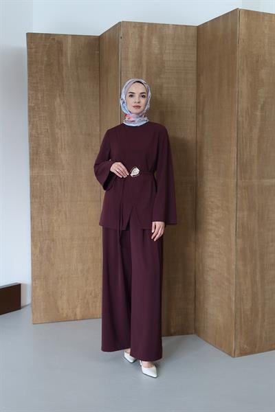 Twill Kruvaze Takım Bordo