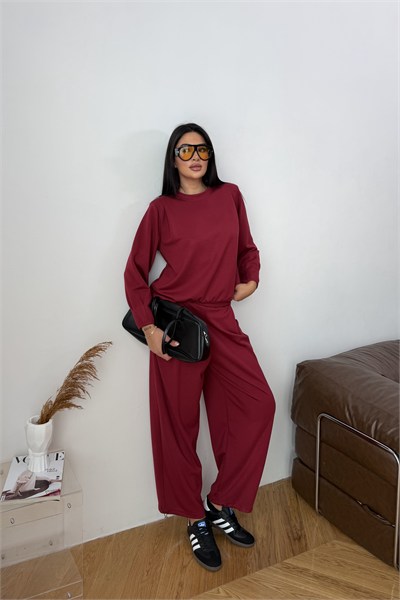 Vatkalı İkili Modal Takım Bordo