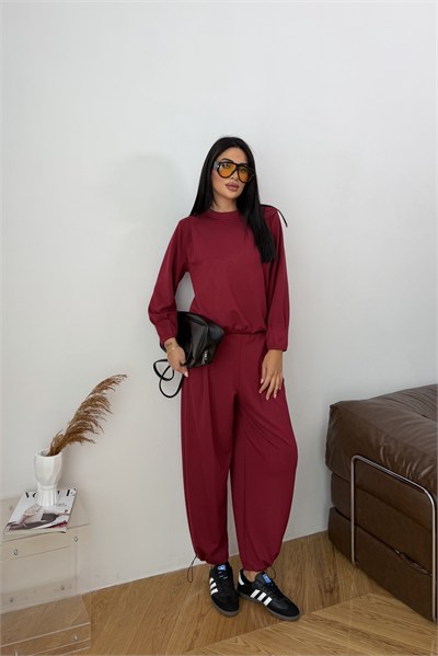 Vatkalı İkili Modal Takım Bordo