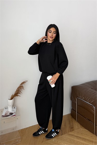 Vatkalı İkili Modal Takım Siyah