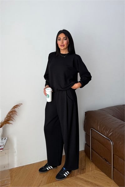 Vatkalı İkili Modal Takım Siyah